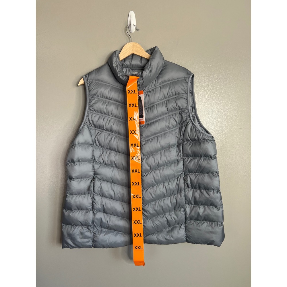 32‎ Degrees silver gray quilted puffer vest XXL  outdoor activities lightweight